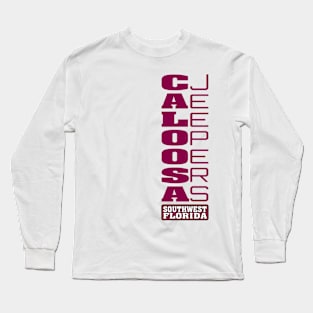 Maroon Vertical Logo Long Sleeve T-Shirt